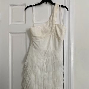 White fun bachelorette dress